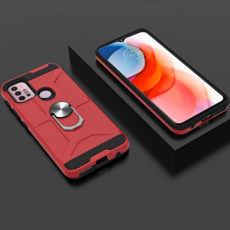 War-god Armor TPU + PC Shockproof Magnetic Protective Case with Ring Holder, For Motorola Moto G10 / G30