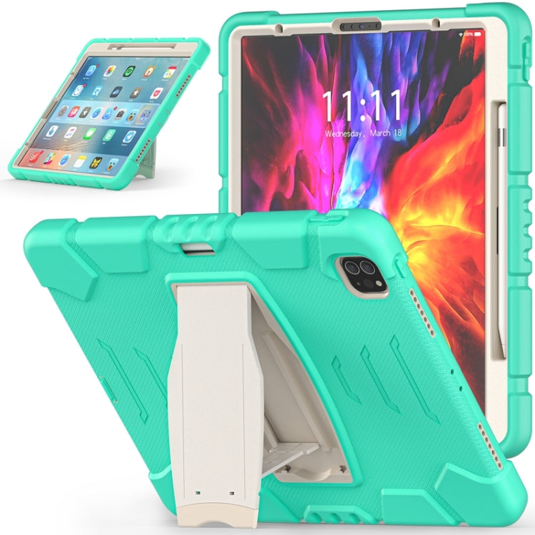 3-Layer Protection  Screen Frame + PC + Silicone Shockproof Combination Case with Holder, For iPad Pro 12.9 2022 / 2021, For iPad Pro 12.9 2020