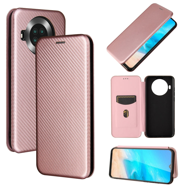 Carbon Fiber Texture Magnetic Horizontal Flip TPU + PC + PU Leather Case with Card Slot, For vivo V21, For Cubot Note 20, For Motorola Moto G60 / G40 Fusion, For Nokia 1.4, For Nokia X10, For Nokia X20