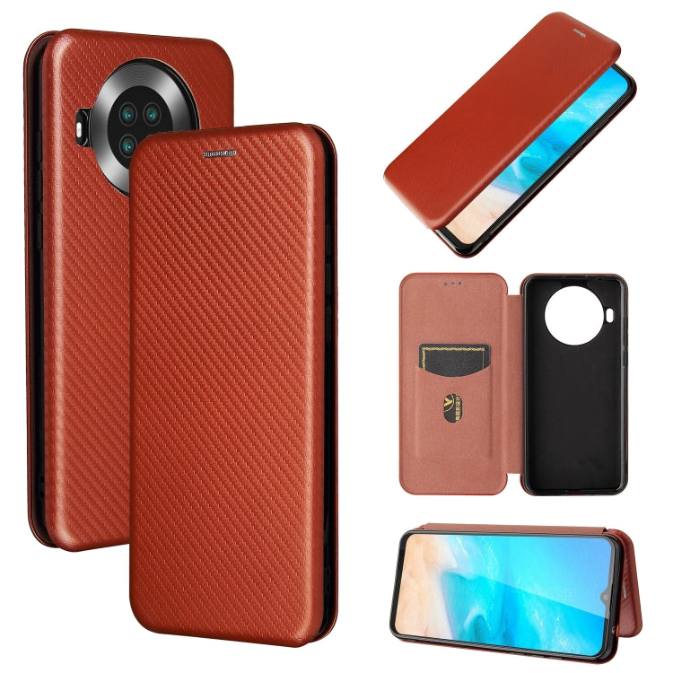 Carbon Fiber Texture Magnetic Horizontal Flip TPU + PC + PU Leather Case with Card Slot, For vivo V21, For Cubot Note 20, For Motorola Moto G60 / G40 Fusion, For Nokia 1.4