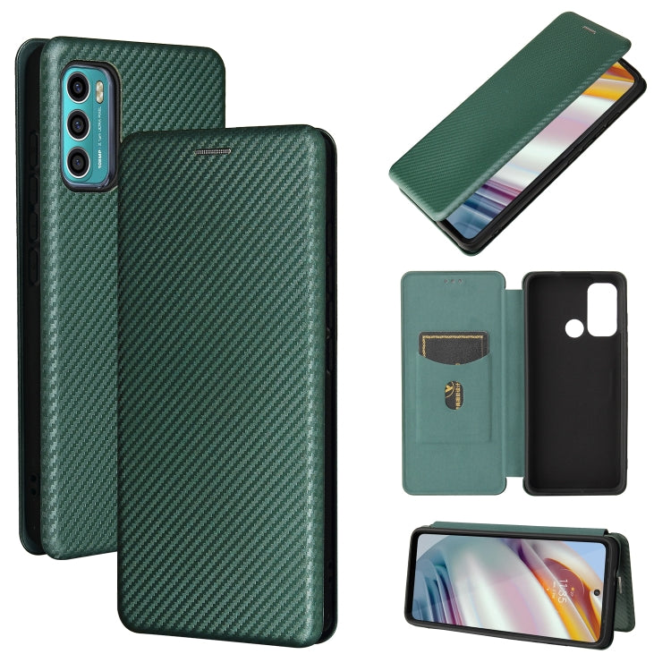 Carbon Fiber Texture Magnetic Horizontal Flip TPU + PC + PU Leather Case with Card Slot, For vivo V21, For Cubot Note 20, For Motorola Moto G60 / G40 Fusion, For Nokia 1.4