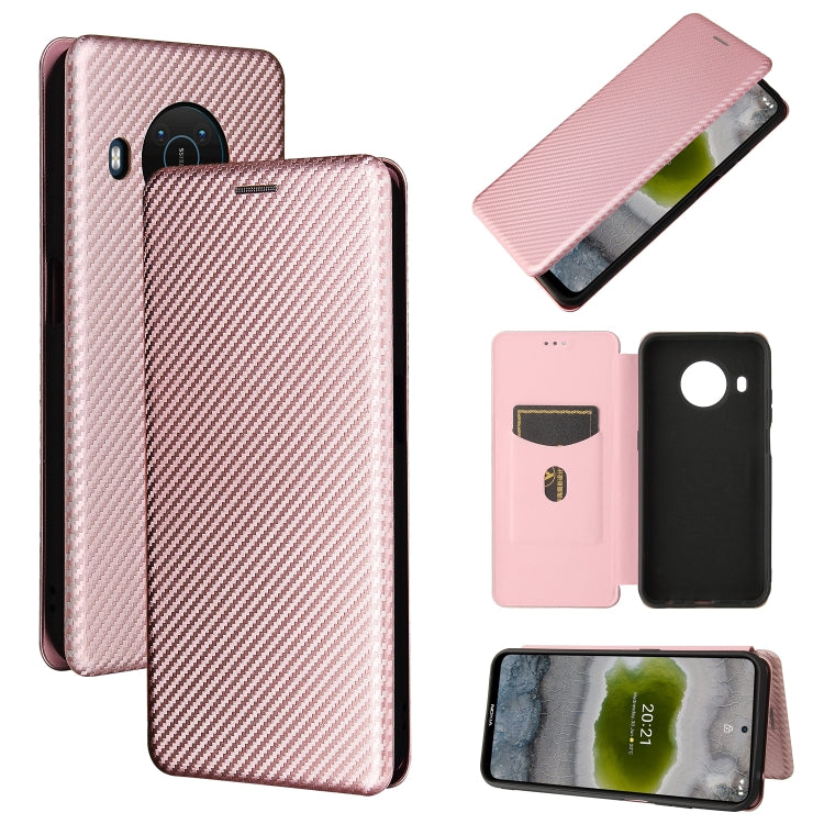 Carbon Fiber Texture Magnetic Horizontal Flip TPU + PC + PU Leather Case with Card Slot, For vivo V21, For Cubot Note 20, For Motorola Moto G60 / G40 Fusion, For Nokia 1.4, For Nokia X10, For Nokia X20