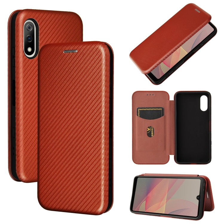 Carbon Fiber Texture Magnetic Horizontal Flip TPU + PC + PU Leather Case with Card Slot, For Nokia X10, For Nokia X20, For Sony Xperia Ace II, For Xiaomi Redmi Note 10 5G