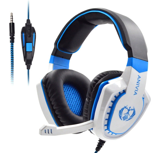 Anivia AH28 3.5mm Stereo Sound Wired Gaming Headset with Microphone, AH28(White Blue), AH28(Black Red), AH28(Black Blue), AH28(Black Purple)