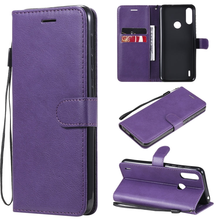 Solid Color Horizontal Flip Protective Leather Case with Holder & Card Slots & Wallet & Photo Frame & Lanyard, For Motorola Moto G50, For Motorola Moto G60 / G40 Fusion, For Motorola Moto E7 Power, For Motorola Edge S 4G, For Motorola Moto G Play 2021