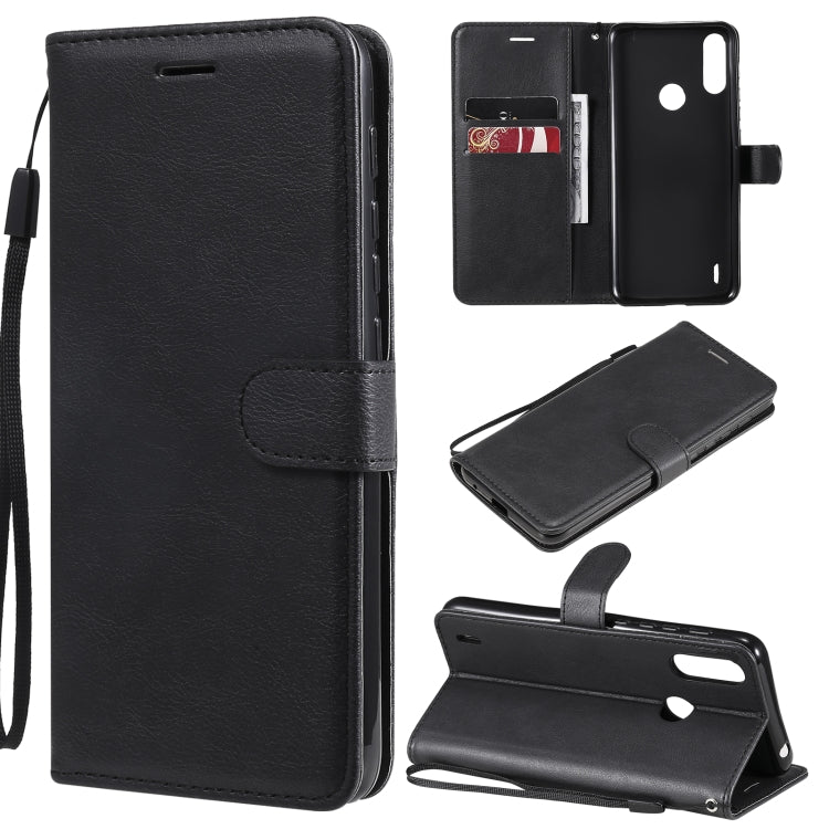 Solid Color Horizontal Flip Protective Leather Case with Holder & Card Slots & Wallet & Photo Frame & Lanyard, For Motorola Moto G50, For Motorola Moto G60 / G40 Fusion, For Motorola Moto E7 Power, For Motorola Edge S 4G, For Motorola Moto G Play 2021