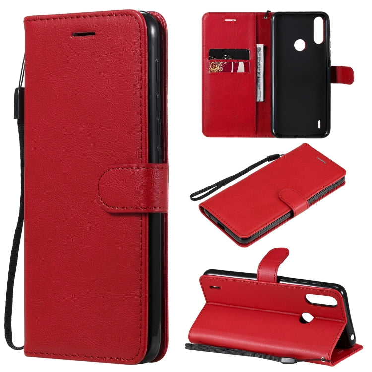 Solid Color Horizontal Flip Protective Leather Case with Holder & Card Slots & Wallet & Photo Frame & Lanyard, For Motorola Moto G50, For Motorola Moto G60 / G40 Fusion, For Motorola Moto E7 Power, For Motorola Edge S 4G, For Motorola Moto G Play 2021