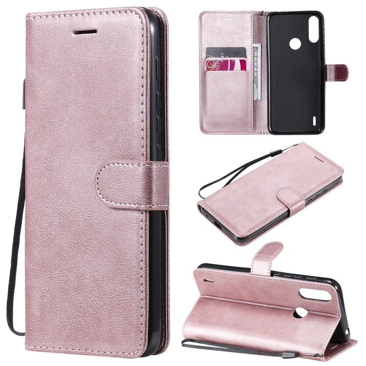 Solid Color Horizontal Flip Protective Leather Case with Holder & Card Slots & Wallet & Photo Frame & Lanyard, For Motorola Moto G50, For Motorola Moto G60 / G40 Fusion, For Motorola Moto E7 Power, For Motorola Edge S 4G