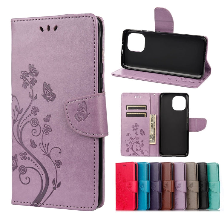 Butterfly Flower Pattern Horizontal Flip Leather Case with Holder & Card Slots & Wallet, For Samsung Galaxy A22 5G, For Sony Xperia 10 III, For Xiaomi Mi 11