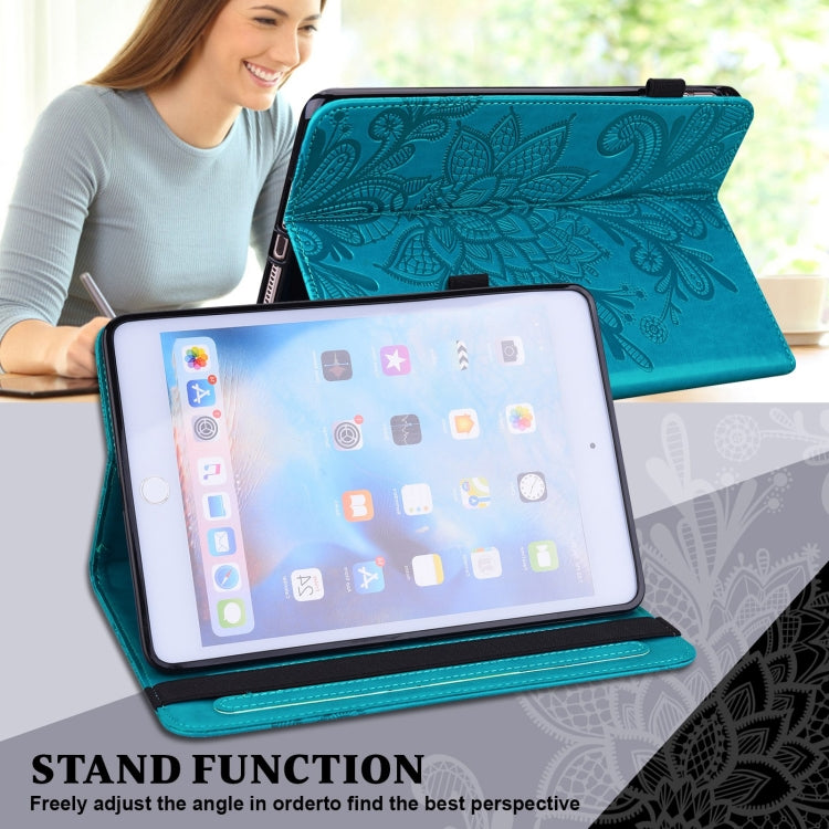 Lace Flower Embossing Pattern Horizontal Flip Leather Case with Holder & Card Slots & Wallet & Photo Frame & Sleep / Wake-up Function, For iPad 9.7 2018 / 9.7  2017 / Air 2 / Air, For iPad mini  2019 / 4 / 3 / 2 / 1, For iPad Pro 10.5 2017 / 10.2 2019