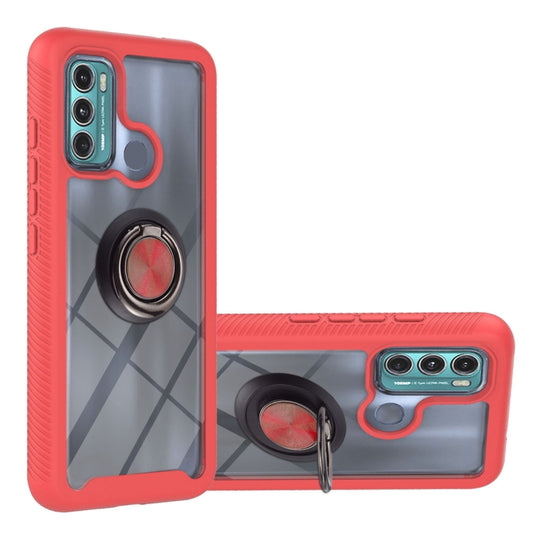 Starry Sky Solid Color Series Shockproof PC + TPU Protective Case with Ring Holder & Magnetic Function