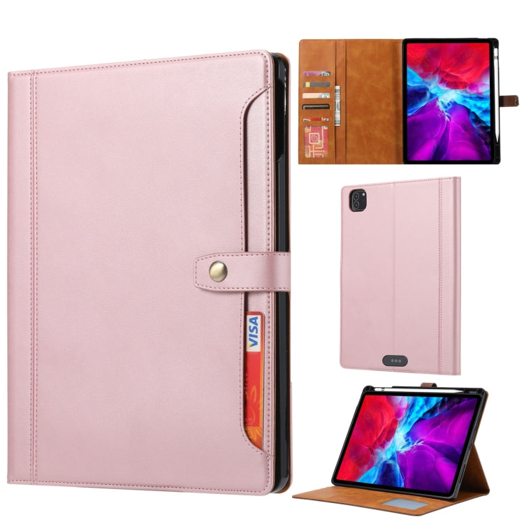 Calf Texture Double Fold Clasp Horizontal Flip Leather Case with Photo Frame & Holder & Card Slots & Wallet, For iPad Pro 11 inch 2022/2021/2020, For iPad Pro 12.9 inch 2022/2021/2020, For iPad Air 13 2024 / iPad Pro 12.9 inch 2022/2021/2020