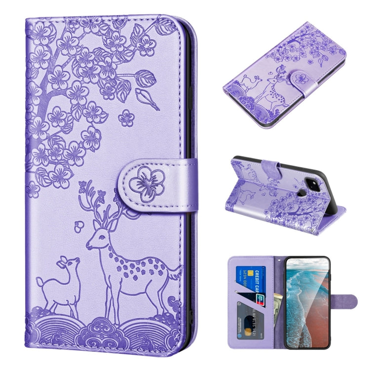 Sika Deer Embossing Pattern Horizontal Flip PU Leather Case with Holder & Card Slot & Wallet & Photo Frame, For Google Pixel 4a, For Google Pixel 4a 5G, For Google Pixel 5, For Google Pixel 6, For Sony Xperia 5 II, For Sony Xperia 5 III