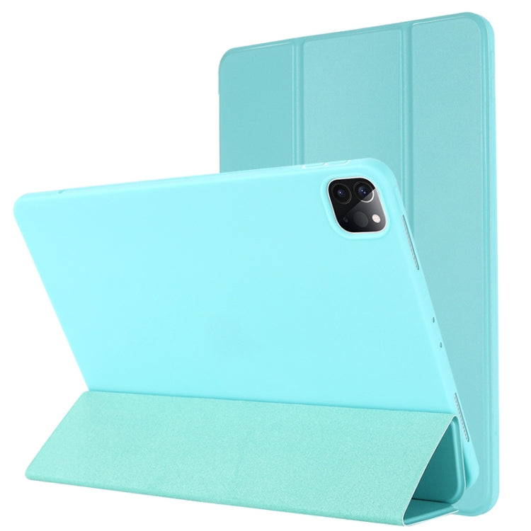 TPU Horizontal Flip Leather Case with Three-folding Holder, For iPad Pro 12.9 2022 / 2021/2020/2018