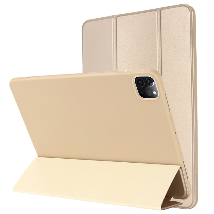 TPU Horizontal Flip Leather Case with Three-folding Holder, For iPad Pro 12.9 2022 / 2021/2020/2018