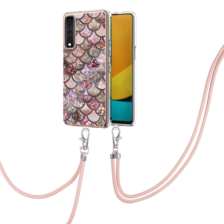 Electroplating Pattern IMD TPU Shockproof Case with Neck Lanyard, For LG Stylo 7 4G, For LG Stylo 7 5G, For LG Velvet 4G / Velvet 5G / G9