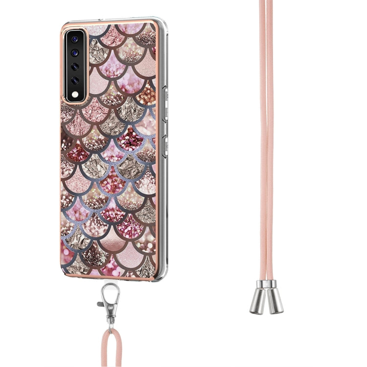 Electroplating Pattern IMD TPU Shockproof Case with Neck Lanyard, For LG Stylo 7 4G, For LG Stylo 7 5G, For LG Velvet 4G / Velvet 5G / G9