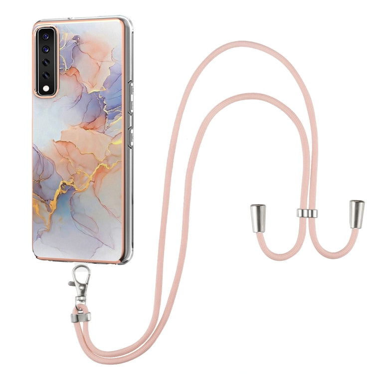 Electroplating Pattern IMD TPU Shockproof Case with Neck Lanyard, For LG Stylo 7 4G, For LG Stylo 7 5G, For LG Velvet 4G / Velvet 5G / G9