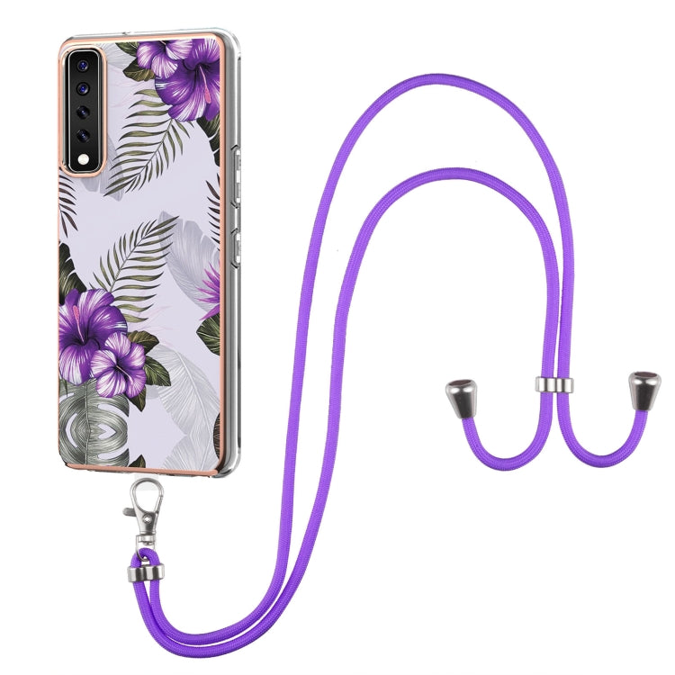 Electroplating Pattern IMD TPU Shockproof Case with Neck Lanyard, For LG Stylo 7 4G, For LG Stylo 7 5G, For LG Velvet 4G / Velvet 5G / G9