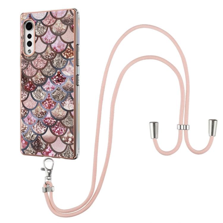 Electroplating Pattern IMD TPU Shockproof Case with Neck Lanyard, For LG Stylo 7 4G, For LG Stylo 7 5G, For LG Velvet 4G / Velvet 5G / G9