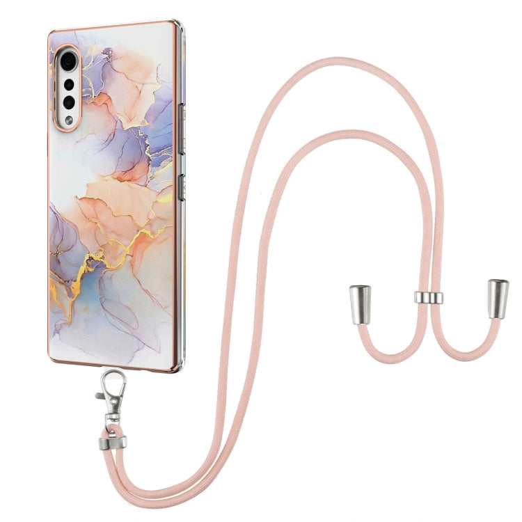 Electroplating Pattern IMD TPU Shockproof Case with Neck Lanyard, For LG Stylo 7 4G, For LG Stylo 7 5G, For LG Velvet 4G / Velvet 5G / G9