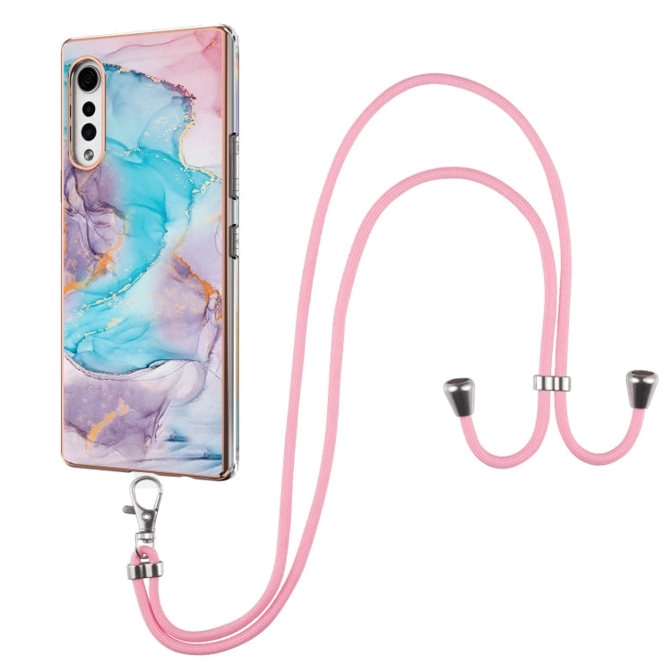 Electroplating Pattern IMD TPU Shockproof Case with Neck Lanyard, For LG Stylo 7 4G, For LG Stylo 7 5G, For LG Velvet 4G / Velvet 5G / G9