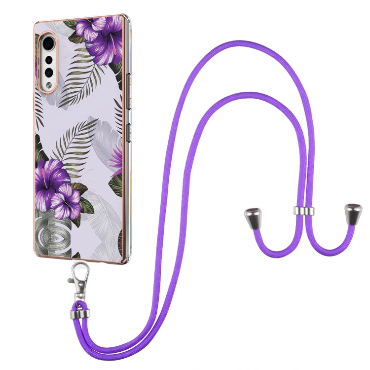 Electroplating Pattern IMD TPU Shockproof Case with Neck Lanyard, For LG Stylo 7 4G, For LG Stylo 7 5G, For LG Velvet 4G / Velvet 5G / G9