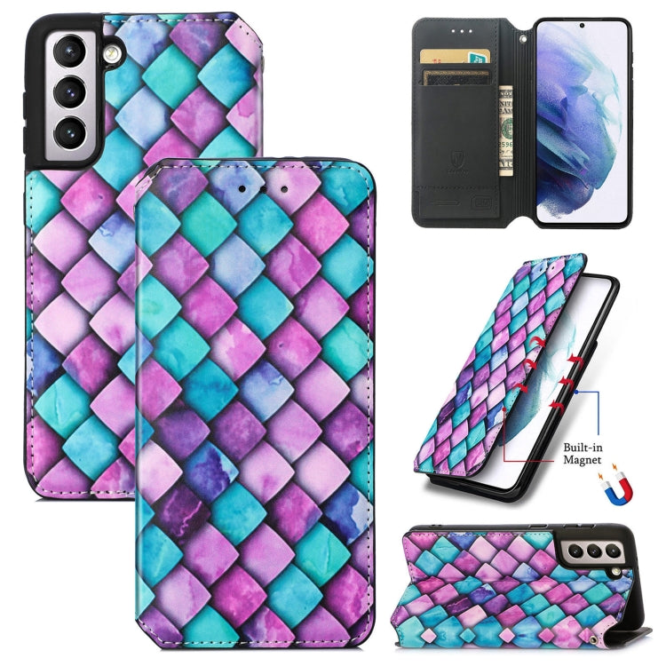 Colorful Magnetic Horizontal Flip PU Leather Case with Holder & Card Slot & Wallet, For Samsung Galaxy S21+ 5G, For Samsung Galaxy S21 Ultra 5G, For Samsung Galaxy S21 5G