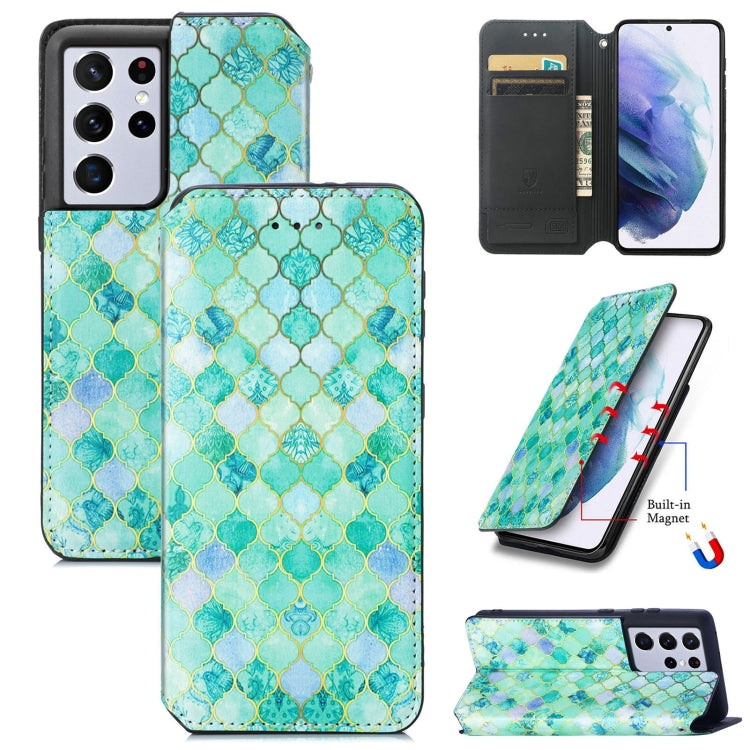 Colorful Magnetic Horizontal Flip PU Leather Case with Holder & Card Slot & Wallet, For Samsung Galaxy S21+ 5G, For Samsung Galaxy S21 Ultra 5G, For Samsung Galaxy S21 5G