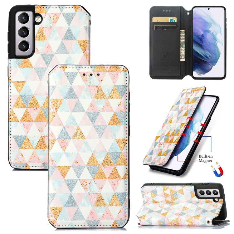 Colorful Magnetic Horizontal Flip PU Leather Case with Holder & Card Slot & Wallet, For Samsung Galaxy S21+ 5G, For Samsung Galaxy S21 Ultra 5G, For Samsung Galaxy S21 5G