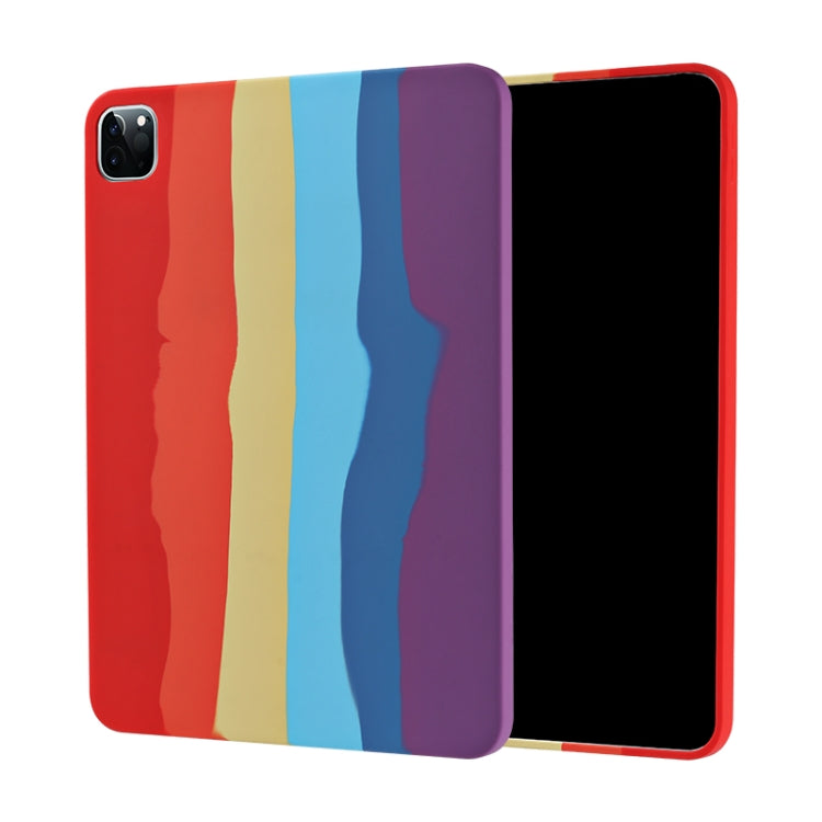 Rainbow Liquid Silicone + PC Shockproof Protective Case, For iPad 10.2 2021 / 2020 / 2019 2020/2019, For iPad Air 10.5 inch 2019, For iPad Air 2022 / 2020 10.9 inch, For iPad Pro 11 inch 2020, For iPad Pro 12.9 inch 2020, For iPad mini 5