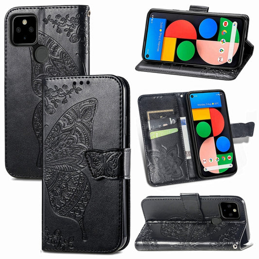 Butterfly Love Flowers Embossed Horizontal Flip Leather Case with Holder & Card Slots & Wallet & Lanyard, For Google Pixel 5A 5G, For Infinix Note 8, For Infinix Note 10