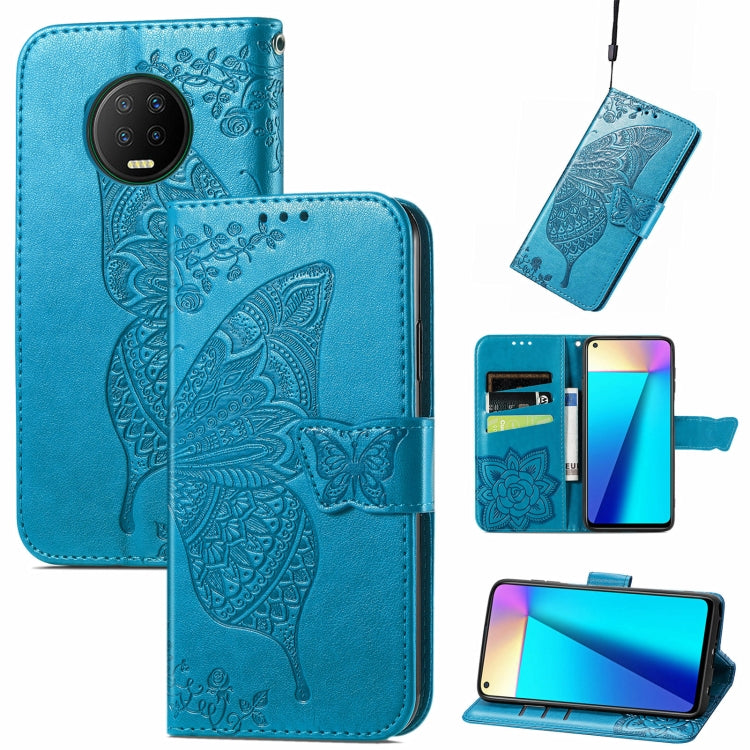 Butterfly Love Flowers Embossed Horizontal Flip Leather Case with Holder & Card Slots & Wallet & Lanyard, For Infinix Note 7, For Google Pixel 5A 5G, For Infinix Note 8, For Infinix Note 10