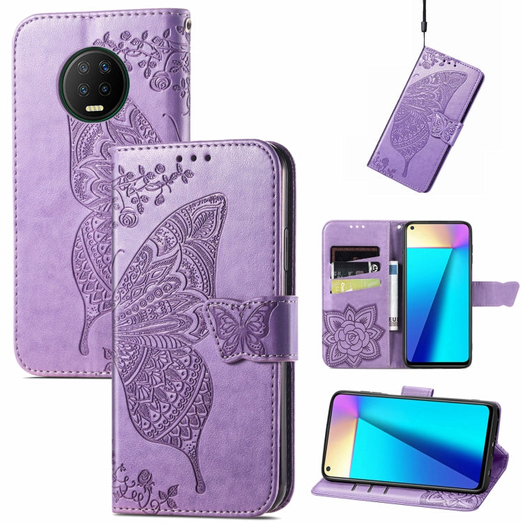 Butterfly Love Flowers Embossed Horizontal Flip Leather Case with Holder & Card Slots & Wallet & Lanyard, For Infinix Note 7, For Google Pixel 5A 5G, For Infinix Note 8, For Infinix Note 10