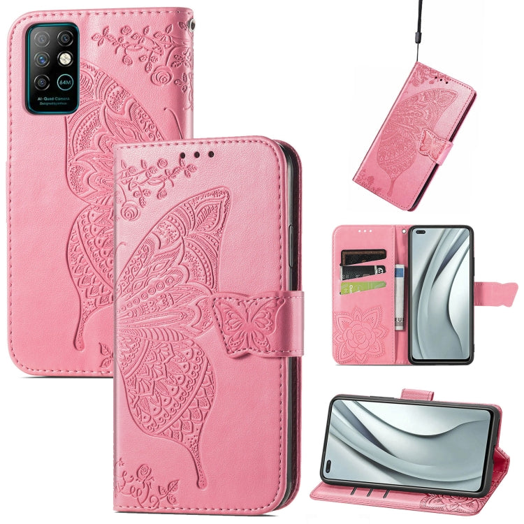 Butterfly Love Flowers Embossed Horizontal Flip Leather Case with Holder & Card Slots & Wallet & Lanyard, For Google Pixel 5A 5G, For Infinix Note 8, For Infinix Note 10