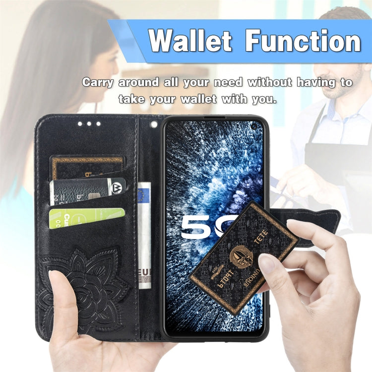 Butterfly Love Flowers Embossed Horizontal Flip Leather Case with Holder & Card Slots & Wallet & Lanyard, For vivo IQOO Neo 3, For LG Velvet 2 Pro, For Motorola Edge 20 Pro, For OPPO Reno 6Z