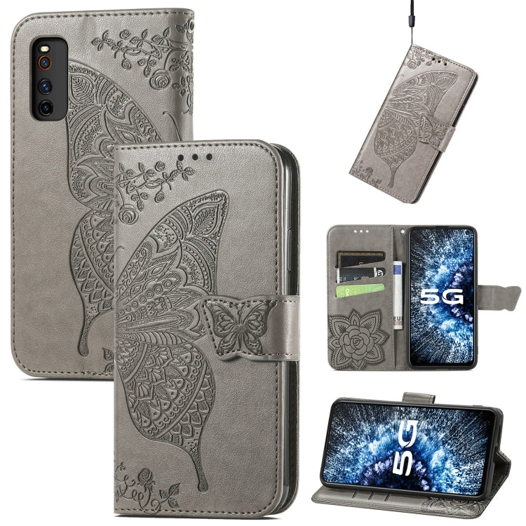 Butterfly Love Flowers Embossed Horizontal Flip Leather Case with Holder & Card Slots & Wallet & Lanyard, For vivo IQOO Neo 3, For LG Velvet 2 Pro, For Motorola Edge 20 Pro, For OPPO Reno 6Z