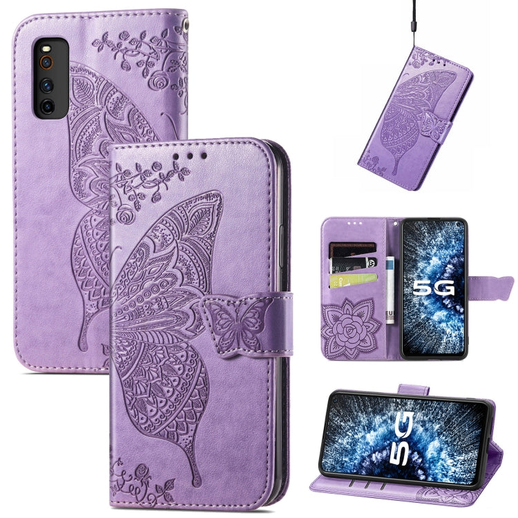 Butterfly Love Flowers Embossed Horizontal Flip Leather Case with Holder & Card Slots & Wallet & Lanyard, For vivo IQOO Neo 3, For LG Velvet 2 Pro, For Motorola Edge 20 Pro, For OPPO Reno 6Z