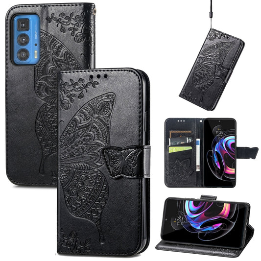 Butterfly Love Flowers Embossed Horizontal Flip Leather Case with Holder & Card Slots & Wallet & Lanyard, For Motorola Edge 20 Pro, For OPPO Reno 6Z, For OPPO Realme C20