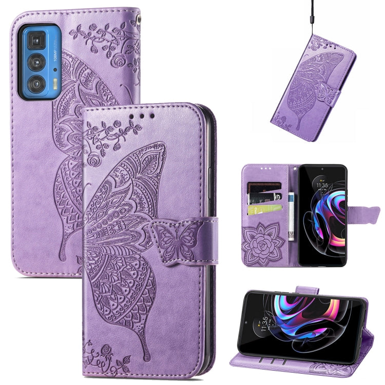 Butterfly Love Flowers Embossed Horizontal Flip Leather Case with Holder & Card Slots & Wallet & Lanyard, For vivo IQOO Neo 3, For LG Velvet 2 Pro, For Motorola Edge 20 Pro, For OPPO Reno 6Z