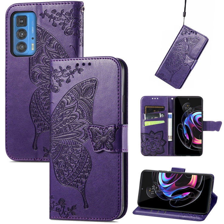 Butterfly Love Flowers Embossed Horizontal Flip Leather Case with Holder & Card Slots & Wallet & Lanyard, For vivo IQOO Neo 3, For LG Velvet 2 Pro, For Motorola Edge 20 Pro, For OPPO Reno 6Z