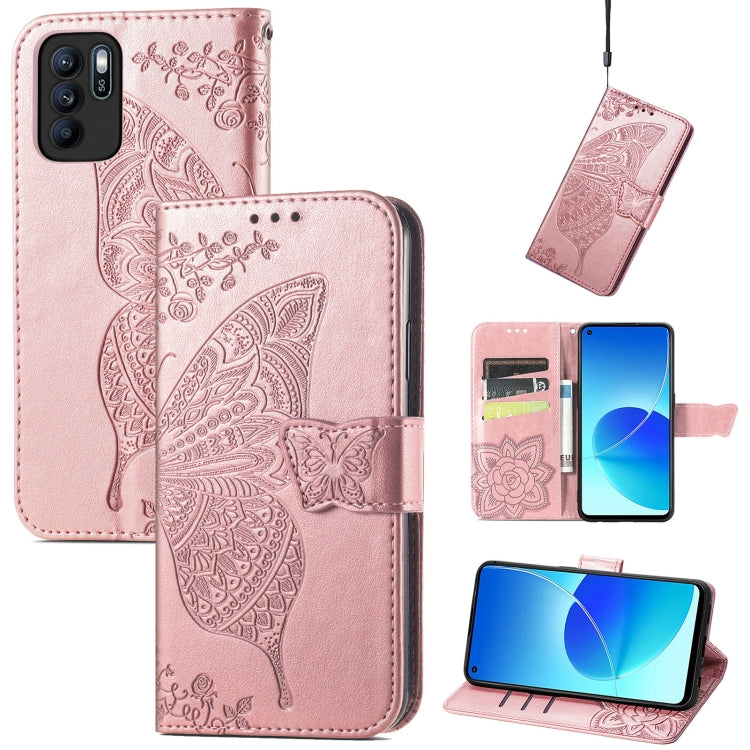 Butterfly Love Flowers Embossed Horizontal Flip Leather Case with Holder & Card Slots & Wallet & Lanyard, For vivo IQOO Neo 3, For LG Velvet 2 Pro, For Motorola Edge 20 Pro, For OPPO Reno 6Z