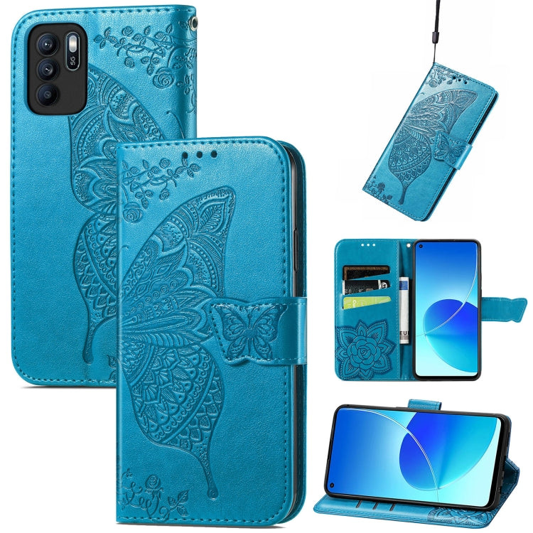 Butterfly Love Flowers Embossed Horizontal Flip Leather Case with Holder & Card Slots & Wallet & Lanyard, For vivo IQOO Neo 3, For LG Velvet 2 Pro, For Motorola Edge 20 Pro, For OPPO Reno 6Z