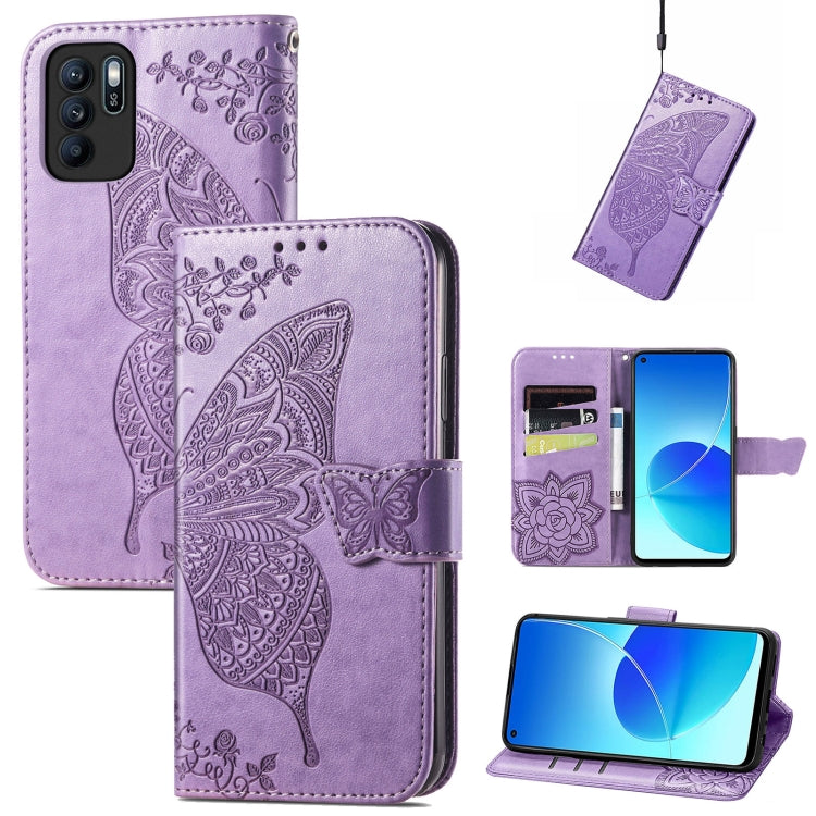 Butterfly Love Flowers Embossed Horizontal Flip Leather Case with Holder & Card Slots & Wallet & Lanyard, For vivo IQOO Neo 3, For LG Velvet 2 Pro, For Motorola Edge 20 Pro, For OPPO Reno 6Z