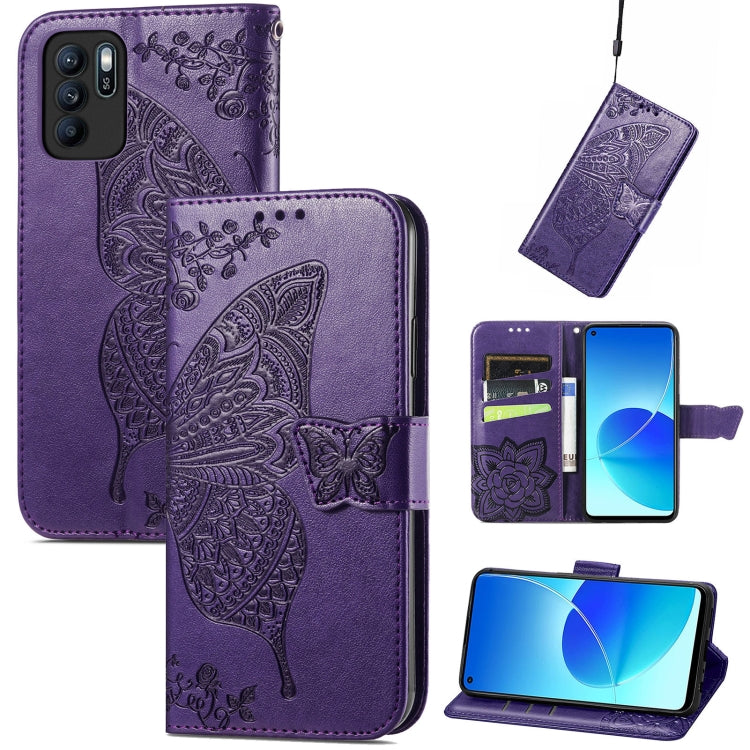 Butterfly Love Flowers Embossed Horizontal Flip Leather Case with Holder & Card Slots & Wallet & Lanyard, For vivo IQOO Neo 3, For LG Velvet 2 Pro, For Motorola Edge 20 Pro, For OPPO Reno 6Z