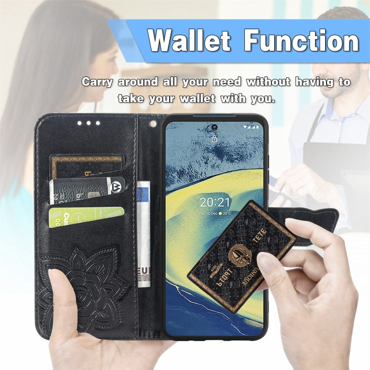 Butterfly Love Flowers Embossed Horizontal Flip Leather Case with Holder & Card Slots & Wallet & Lanyard, For Nokia XR20, For Oukitel C21, For OnePlus Nord 2 5G