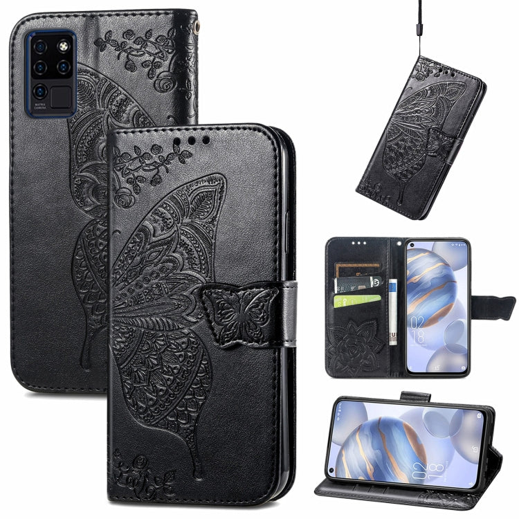 Butterfly Love Flowers Embossed Horizontal Flip Leather Case with Holder & Card Slots & Wallet & Lanyard, For Nokia C01 Plus, For Nokia XR20, For Oukitel C21, For OnePlus Nord 2 5G