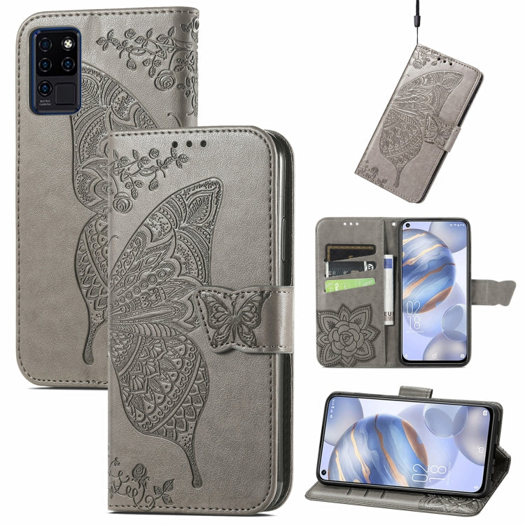 Butterfly Love Flowers Embossed Horizontal Flip Leather Case with Holder & Card Slots & Wallet & Lanyard, For Nokia C01 Plus, For Nokia XR20, For Oukitel C21, For OnePlus Nord 2 5G