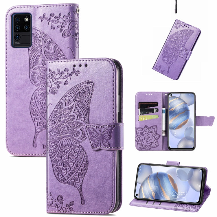 Butterfly Love Flowers Embossed Horizontal Flip Leather Case with Holder & Card Slots & Wallet & Lanyard, For Nokia C01 Plus, For Nokia XR20, For Oukitel C21, For OnePlus Nord 2 5G