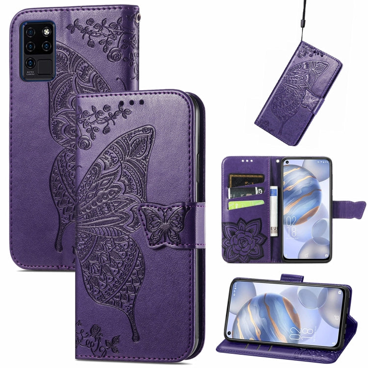 Butterfly Love Flowers Embossed Horizontal Flip Leather Case with Holder & Card Slots & Wallet & Lanyard, For Nokia C01 Plus, For Nokia XR20, For Oukitel C21, For OnePlus Nord 2 5G